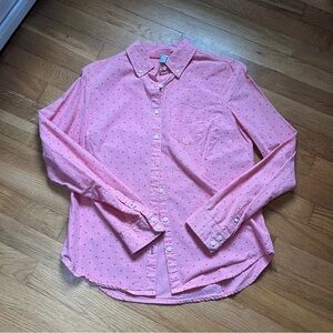 Pink Heart Button Up from JCPenney, size Small